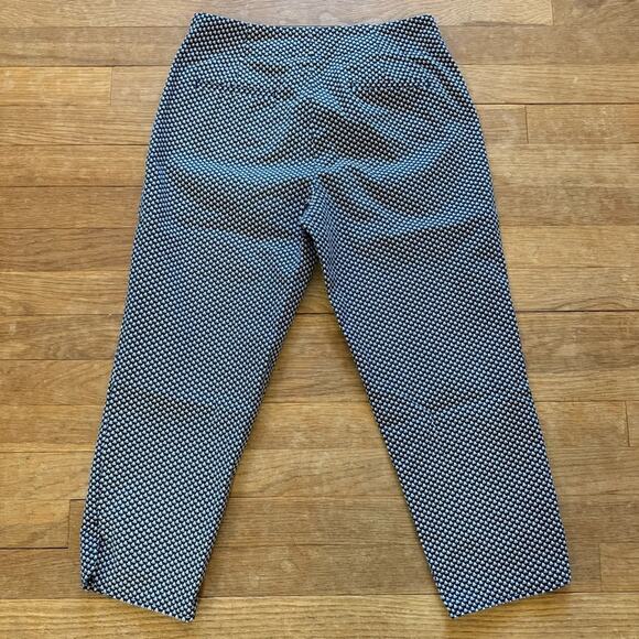 Talbots navy white flat front cropped pants size 2P
 b34 - Picture 4 of 4